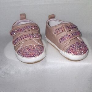 Sparkly Pink Baby Walker Shoes